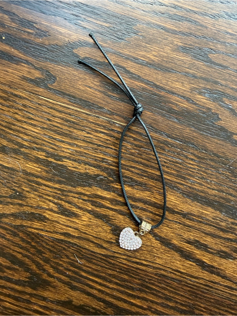 Heart Charm Cord Bracelet